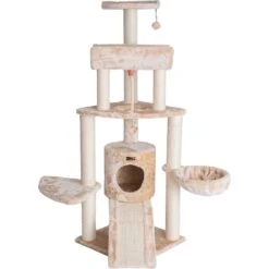 Armarkat 58-in Cat Tower & Ramp Cat Tree, Beige -Cat Supplies 218997 PT5. AC SS1800 V1603326100