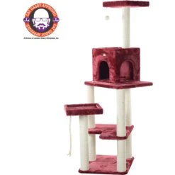Armarkat 69-in Faux Fur Covered House & Cat Tree 13 Armarkat 69-in Faux Fur Covered House & Cat Tree -Cat Supplies 218999 PT2. AC SS1800 V1603302997