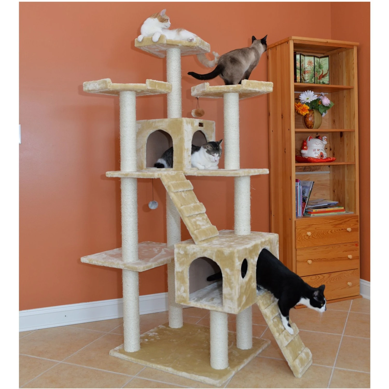 Armarkat 74-in Multi-Level Cat Tree 6 Armarkat 74-in Multi-Level Cat Tree - Image 4
