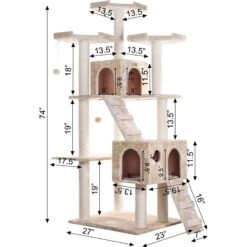 Armarkat 74-in Multi-Level Cat Tree 16 Armarkat 74-in Multi-Level Cat Tree -Cat Supplies 219001 PT5. AC SS1800 V1678228257
