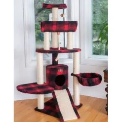 Armarkat 58-in Classic Cat Tree, Tartain Plaid -Cat Supplies 219004 PT3. AC SS1800 V1603323692