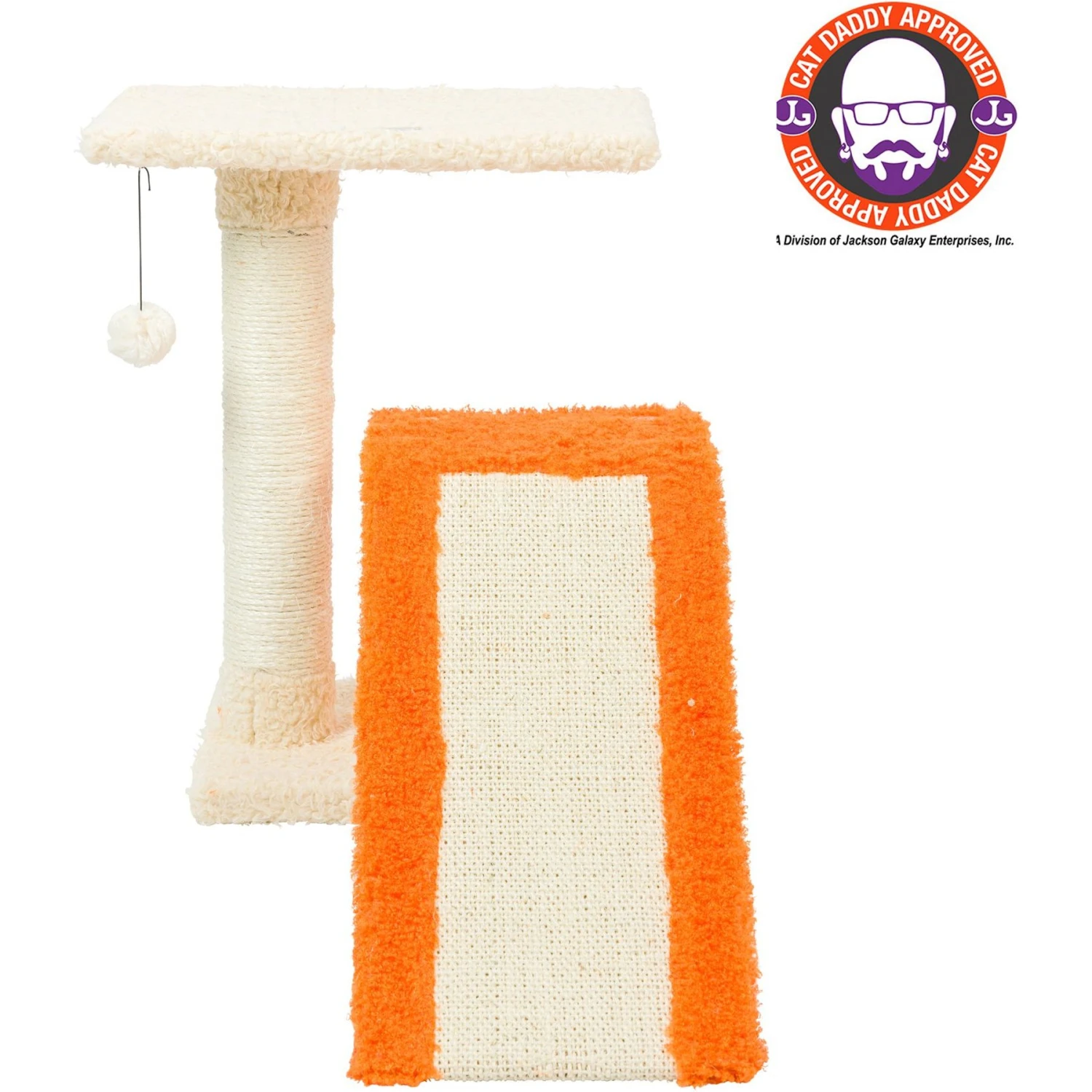 Armarkat Real Wood Sisal Carpet Ramp & Two-Level Platform Cat Tree 3 Armarkat Real Wood Sisal Carpet Ramp & Two-Level Platform Cat Tree