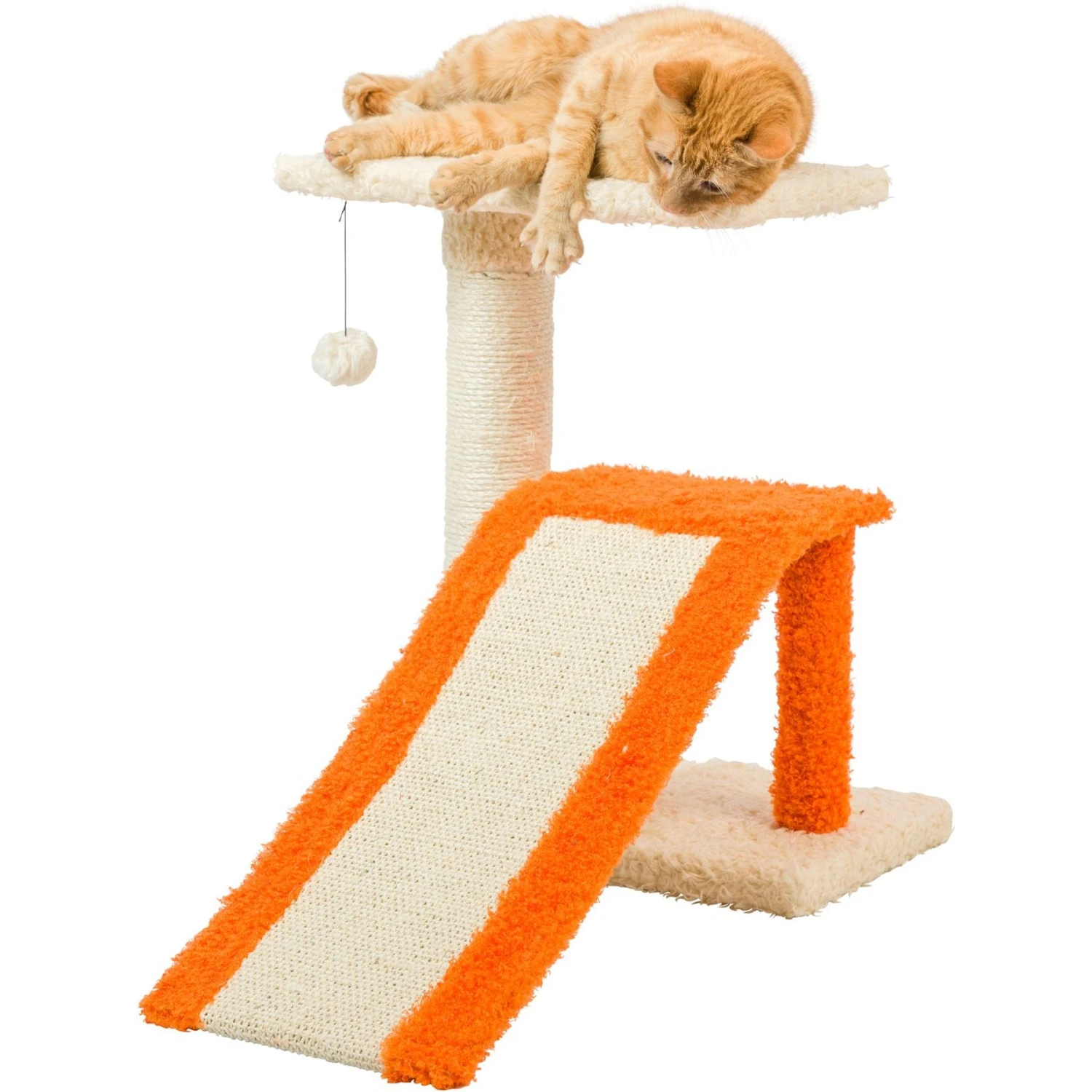 Armarkat Real Wood Sisal Carpet Ramp & Two-Level Platform Cat Tree 6 Armarkat Real Wood Sisal Carpet Ramp & Two-Level Platform Cat Tree - Image 4