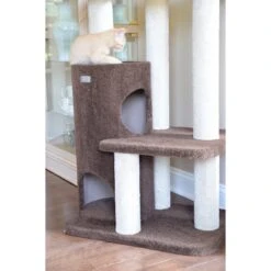 Armarkat 56-in Carpeted Condo Cat Tree, Brown -Cat Supplies 219018 PT4. AC SS1800 V1603412798