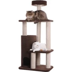 Armarkat 56-in Carpeted Condo Cat Tree, Brown -Cat Supplies 219018 PT5. AC SS1800 V1603326095