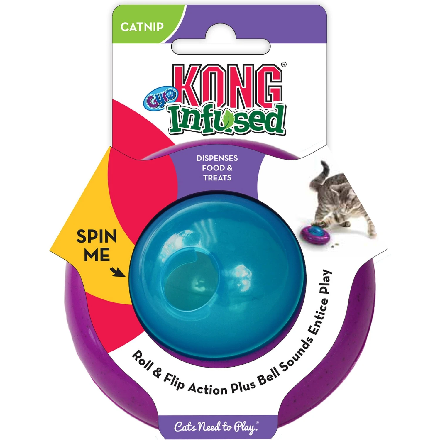 KONG Infused Cat Gyro Cat Toy 6 KONG Infused Cat Gyro Cat Toy - Image 4