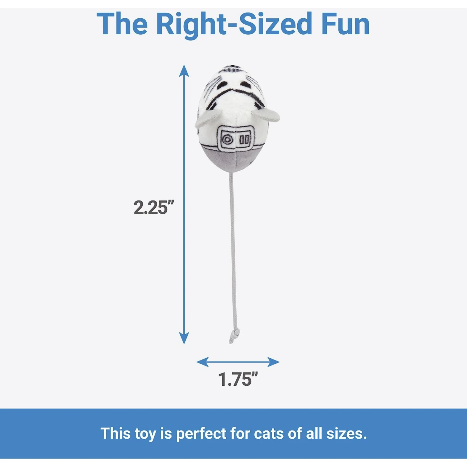 STAR WARS STORMTROOPER Plush Mice Cat Toy With Catnip, 3 Count 4 STAR WARS STORMTROOPER Plush Mice Cat Toy With Catnip, 3 Count - Image 2