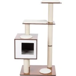 TRIXIE Avoca 48-in Modern Wooden Tower Cat Scratching Post -Cat Supplies 221699 pt3. AC SS1800 V1582062508