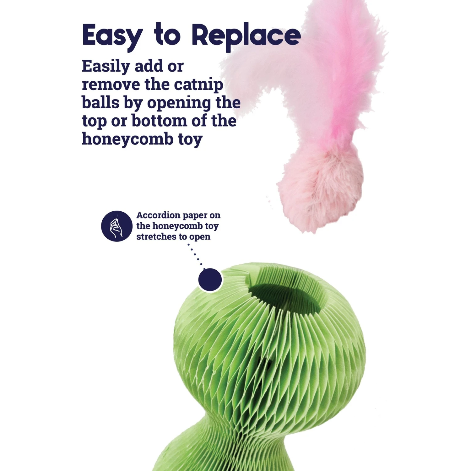 Catstages Honeycomb Hide-A-Ball Cat Toy With Catnip 6 Catstages Honeycomb Hide-A-Ball Cat Toy With Catnip - Image 4