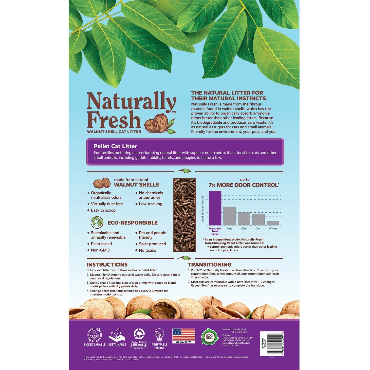 Naturally Fresh Pellet Unscented Non-Clumping Walnut Cat Litter 5 Naturally Fresh Pellet Unscented Non-Clumping Walnut Cat Litter - Image 3