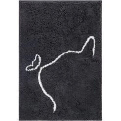 Frisco Microfiber Chenille Cat Silhouette Litter Mat