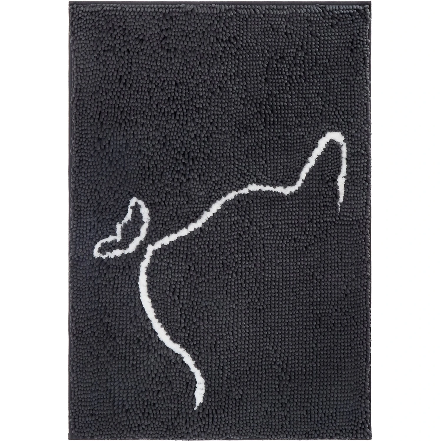 Frisco Microfiber Chenille Cat Silhouette Litter Mat 3 Frisco Microfiber Chenille Cat Silhouette Litter Mat
