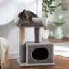 Frisco 24.8-in Faux Fur Cat Tree & Condo -Cat Supplies 236544 MAIN. AC SS1800 V1637693529