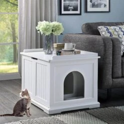 Unipaws Decorative Cat Litter Box Enclosure
