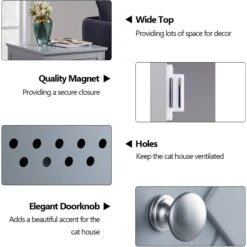 Unipaws Decorative Diamond-Design Cat Litter Box Enclosure 13 Unipaws Decorative Diamond-Design Cat Litter Box Enclosure -Cat Supplies 241620 PT3. AC SS1800 V1701379453