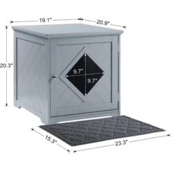 Unipaws Decorative Diamond-Design Cat Litter Box Enclosure 14 Unipaws Decorative Diamond-Design Cat Litter Box Enclosure -Cat Supplies 241620 PT4. AC SS1800 V1701379453