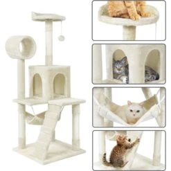 Yaheetech 51-in Plush Multi-Cat Kitten Tree & Condo -Cat Supplies 242627 PT4. AC SS1800 V1679603986