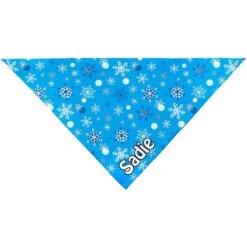 Frisco Blue Snowflakes Personalized Dog & Cat Bandana -Cat Supplies 242803 PT3. AC SS1800 V1618507971