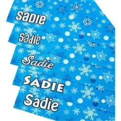 Frisco Blue Snowflakes Personalized Dog & Cat Bandana -Cat Supplies 242803 PT4. AC SS1800 V1618511514