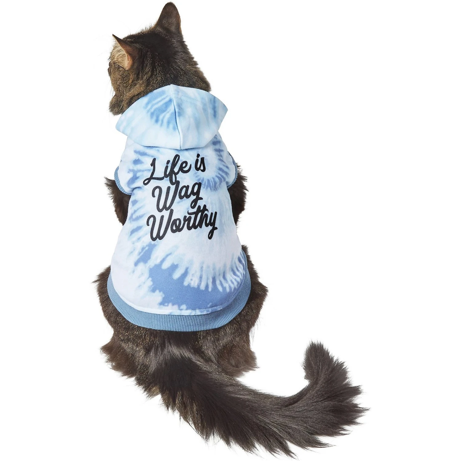 Frisco Life Is Wag Worthy Tiedye Print Dog & Cat Hoodie 5 Frisco Life Is Wag Worthy Tiedye Print Dog & Cat Hoodie - Image 3
