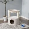 Two By Two The Holly 23.6-in Plush Cat Tree & Condo, Cream 1 Two By Two The Holly 23.6-in Plush Cat Tree & Condo, Cream -Cat Supplies 251774 MAIN. AC SS1800 V1600294597