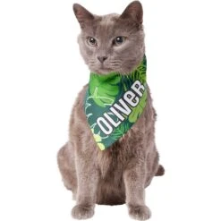 Frisco Tropical Palms Personalized Dog & Cat Bandana -Cat Supplies 254259 PT7. AC SS1800 V1632418584