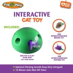 Allstar Innovations Pop N' Play Basic Cat Toy -Cat Supplies 257184 PT3. AC SS1800 V1602638273