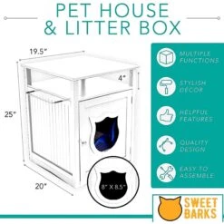 Sweet Barks Wooden Nightstand Cat Litter Box Enclosure 11 Sweet Barks Wooden Nightstand Cat Litter Box Enclosure -Cat Supplies 258689 PT3. AC SS1800 V1607642539