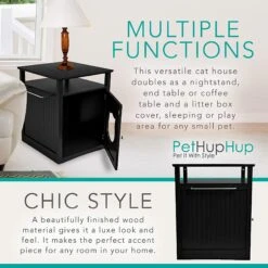 Sweet Barks Wooden Nightstand Cat Litter Box Enclosure 13 Sweet Barks Wooden Nightstand Cat Litter Box Enclosure -Cat Supplies 258689 PT5. AC SS1800 V1607644934