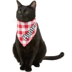 Frisco Gingham Personalized Dog & Cat Bandana -Cat Supplies 258775 PT7. AC SS1800 V1619558565