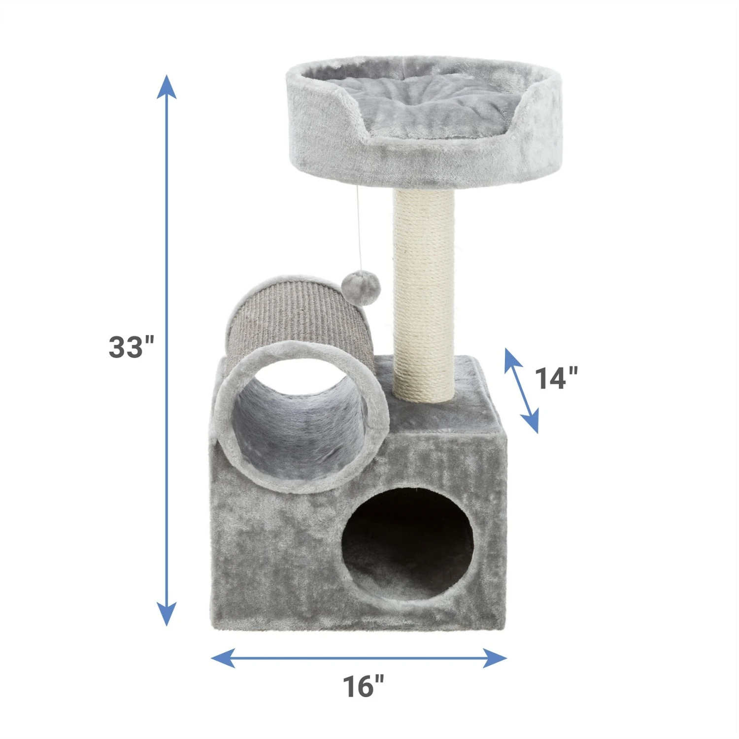 TRIXIE Tolar 33-in Plush Cat Tree & Condo 4 TRIXIE Tolar 33-in Plush Cat Tree & Condo - Image 2