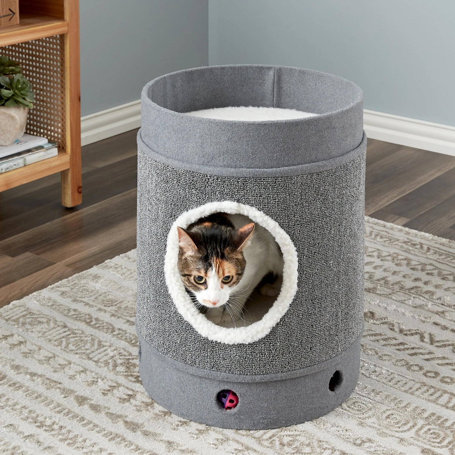 Two By Two The Hawthorn 20.5-in Felt Cat Condo, Grey 3 Two By Two The Hawthorn 20.5-in Felt Cat Condo, Grey