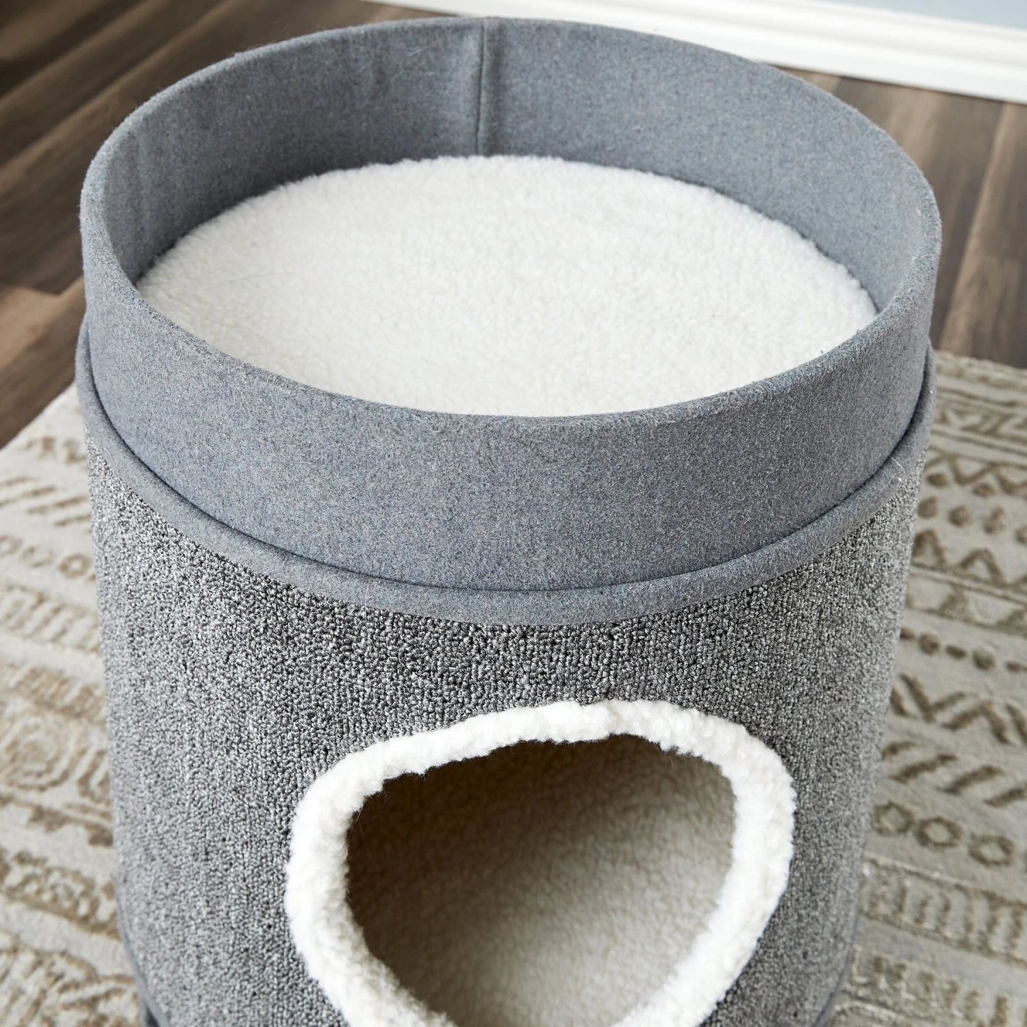 Two By Two The Hawthorn 20.5-in Felt Cat Condo, Grey 5 Two By Two The Hawthorn 20.5-in Felt Cat Condo, Grey - Image 3
