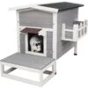 Petsfit Weatherproof Outdoor Cat House With Stairs -Cat Supplies 261514 MAIN. AC SS1800 V1605641540