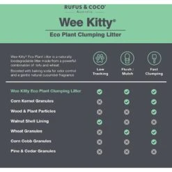 Rufus & Coco Wee Kitty Eco Plant Unscented Clumping Tofu Cat Litter 18 Rufus & Coco Wee Kitty Eco Plant Unscented Clumping Tofu Cat Litter -Cat Supplies 261670 PT7. AC SS1800 V1605666746
