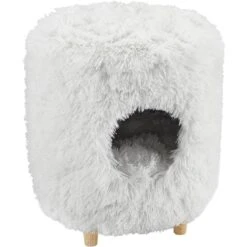 Sam's Pets Rocket 18-in Cat Tree Cylinder, White -Cat Supplies 261860 PT7. AC SS1800 V1634934113
