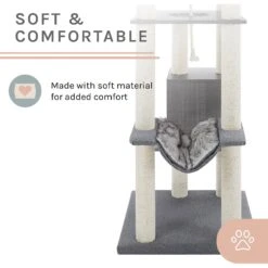 Sam's Pets Tyrone 70.5-in Cat Tree, Gray -Cat Supplies 261874 PT6. AC SS1800 V1635015678