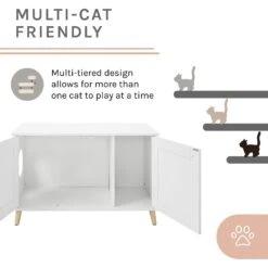 Sam's Pets Becky 24.5-in Cat Tree End Table & Litter Box Enclosure, White 13 Sam's Pets Becky 24.5-in Cat Tree End Table & Litter Box Enclosure, White -Cat Supplies 261880 PT3. AC SS1800 V1635094967