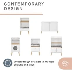 Sam's Pets Becky 24.5-in Cat Tree End Table & Litter Box Enclosure, White 14 Sam's Pets Becky 24.5-in Cat Tree End Table & Litter Box Enclosure, White -Cat Supplies 261880 PT4. AC SS1800 V1635094947