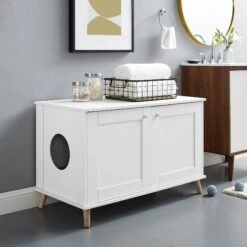 Sam's Pets Becky 24.5-in Cat Tree End Table & Litter Box Enclosure, White 16 Sam's Pets Becky 24.5-in Cat Tree End Table & Litter Box Enclosure, White -Cat Supplies 261880 PT7. AC SS1800 V1635094904