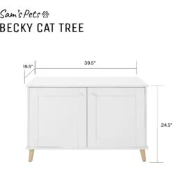 Sam's Pets Becky 24.5-in Cat Tree End Table & Litter Box Enclosure, White 17 Sam's Pets Becky 24.5-in Cat Tree End Table & Litter Box Enclosure, White -Cat Supplies 261880 PT8. AC SS1800 V1635094935