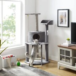 Sam's Pets Dazzle 47-in Cat Scratching Tree, Gray -Cat Supplies 261898 PT1. AC SS1800 V1635094651