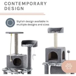 Sam's Pets Dazzle 47-in Cat Scratching Tree, Gray -Cat Supplies 261898 PT4. AC SS1800 V1635094647