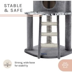 Sam's Pets Dazzle 47-in Cat Scratching Tree, Gray -Cat Supplies 261898 PT5. AC SS1800 V1635016917