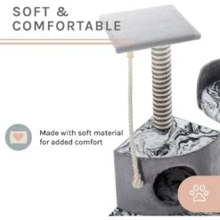 Sam's Pets Dazzle 47-in Cat Scratching Tree, Gray -Cat Supplies 261898 PT6. AC SS1800 V1635015400