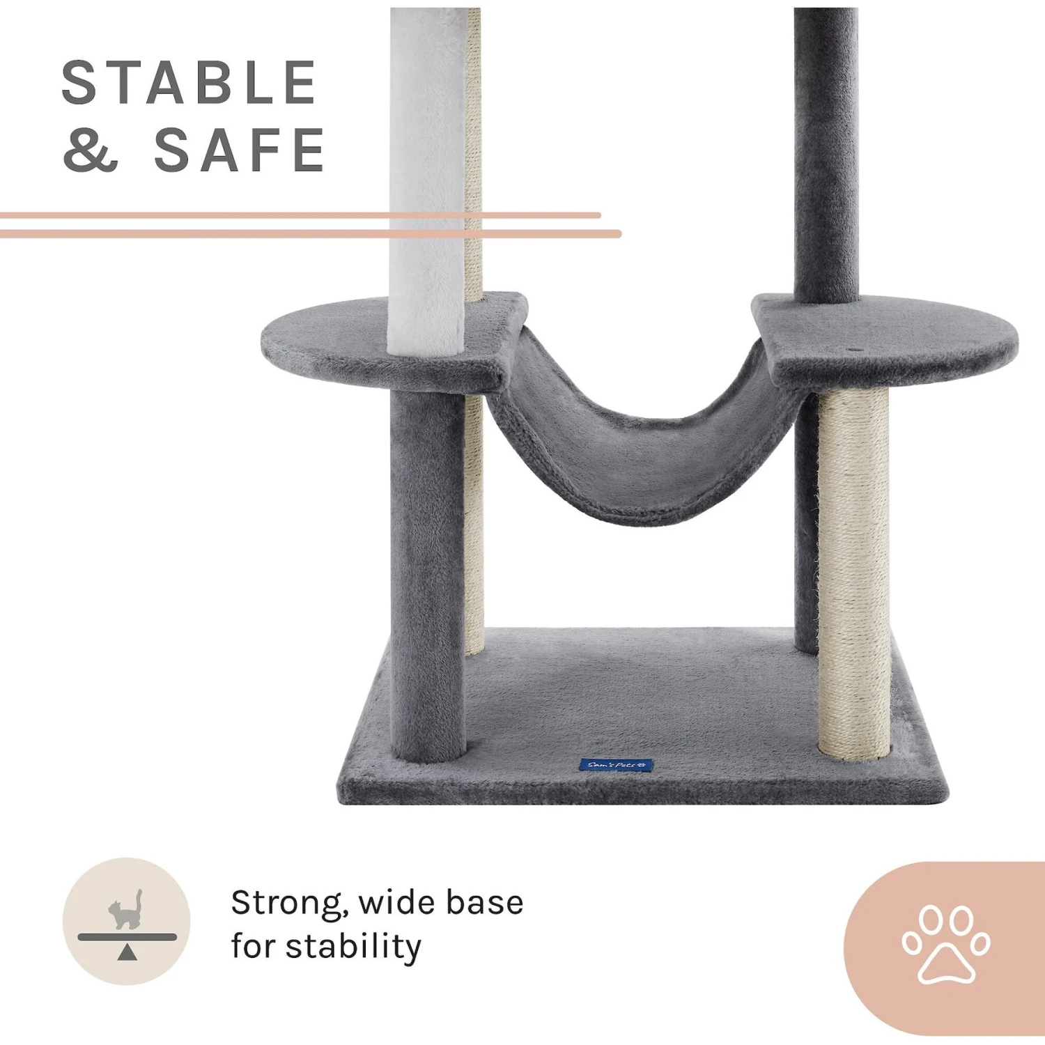 Sam's Pets Submarine 60-in Gray Hard Box Cat Tree, Gray 8 Sam's Pets Submarine 60-in Gray Hard Box Cat Tree, Gray - Image 6