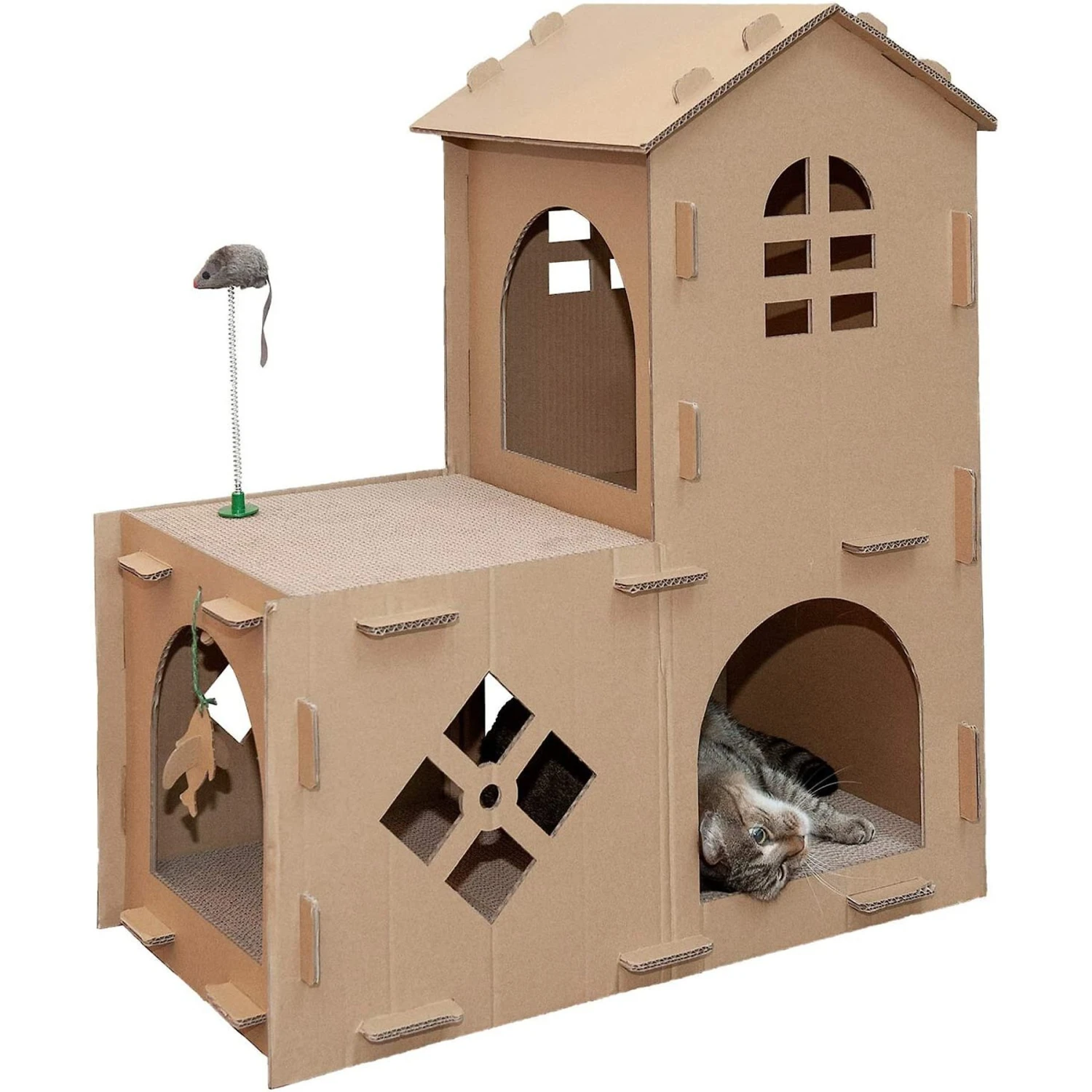 Tiger Tough Farmhouse Playground Corrugated Cat Scratcher 3 Tiger Tough Farmhouse Playground Corrugated Cat Scratcher