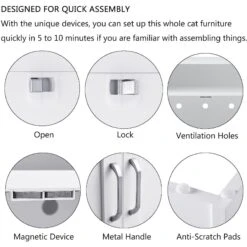 Unipaws Enclosed Cat Litter Box 13 Unipaws Enclosed Cat Litter Box -Cat Supplies 263521 PT4. AC SS1800 V1607559430