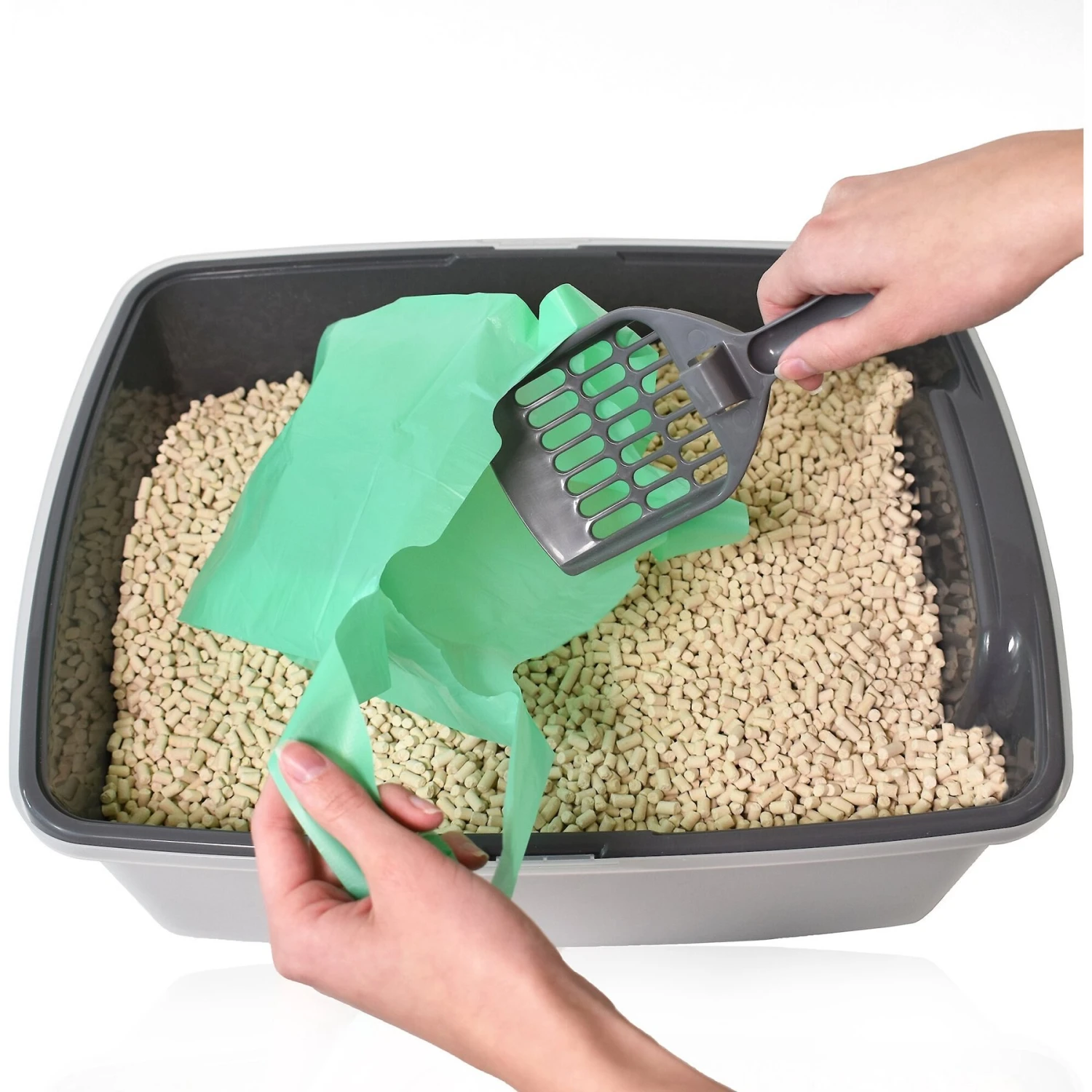 Doggie Walk Bags Unscented Tie Handle Cat Litter Bags, Green, 140 Count 4 Doggie Walk Bags Unscented Tie Handle Cat Litter Bags, Green, 140 Count - Image 2