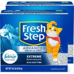 Fresh Step Advanced Extreme Mountain Spring Scented Clumping Clay Cat Litter, 18.5-lb Box -Cat Supplies 266341 PT6. AC SS1800 V1694465535